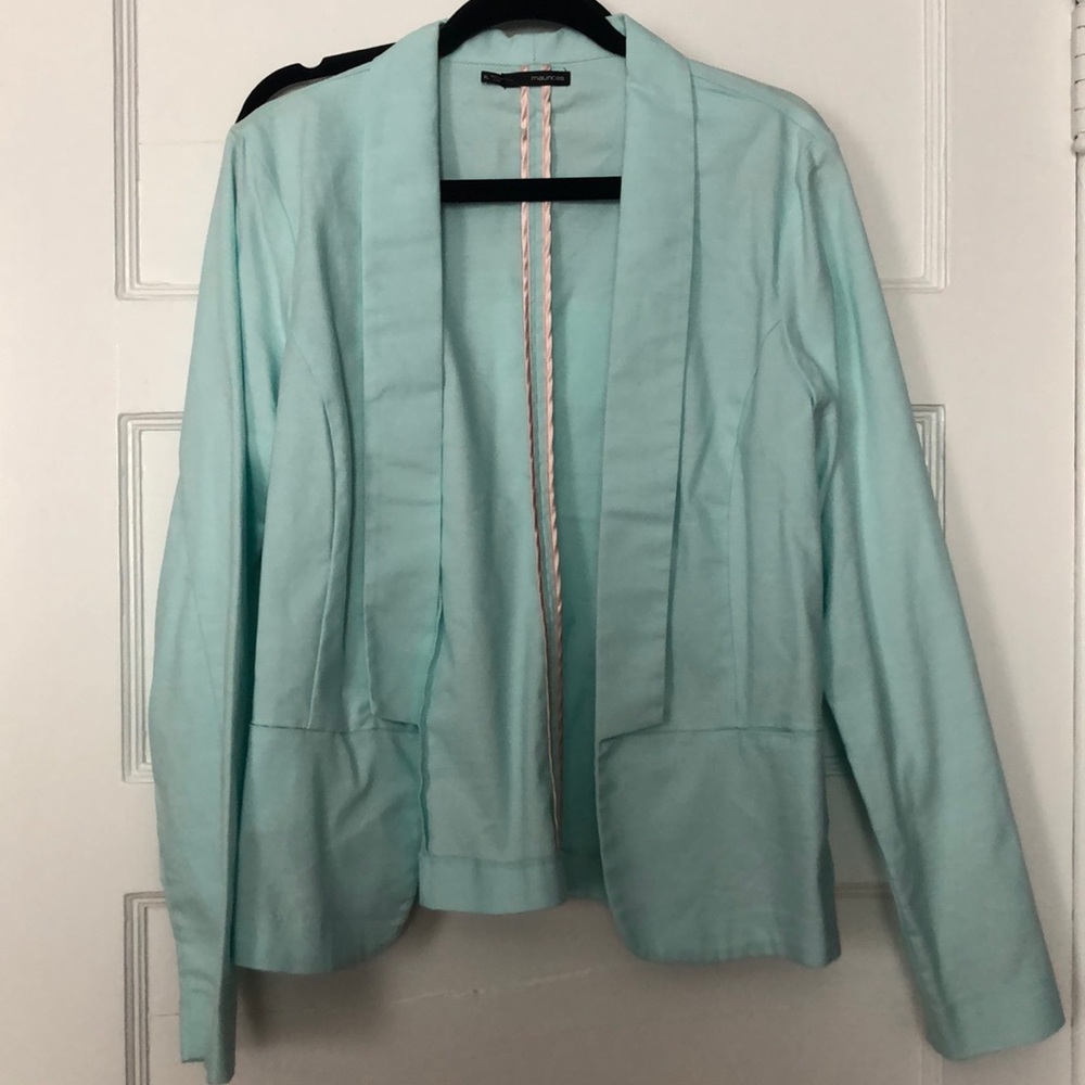 Final Price! Blue unlined full sleeve blazer - XL